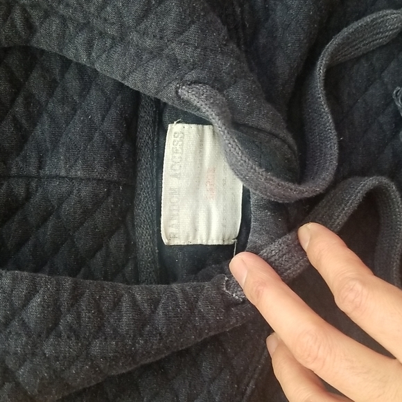 Random Access Quilted Blue Hoodie - Picture 4 of 5